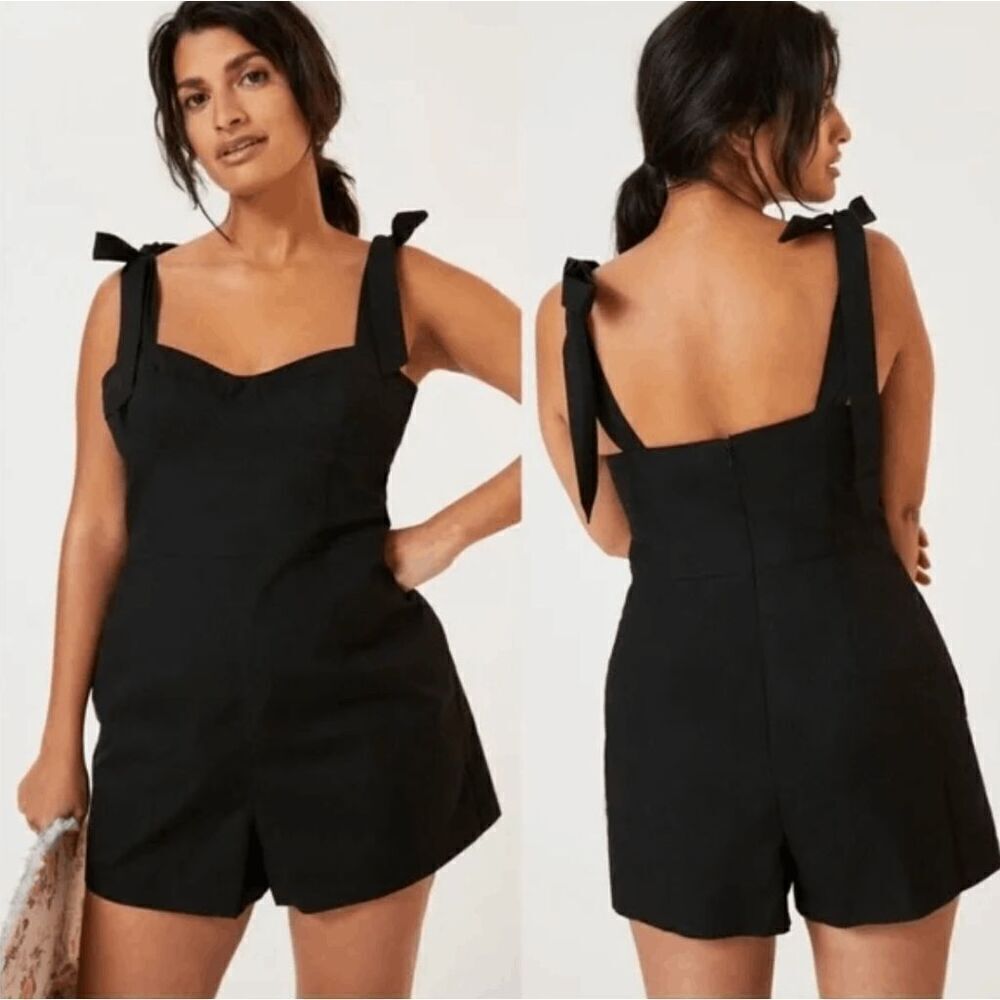 NWT Anthropologie Hutch Corset Romper Black Size 12​​​​​ - Picture 2 of 7